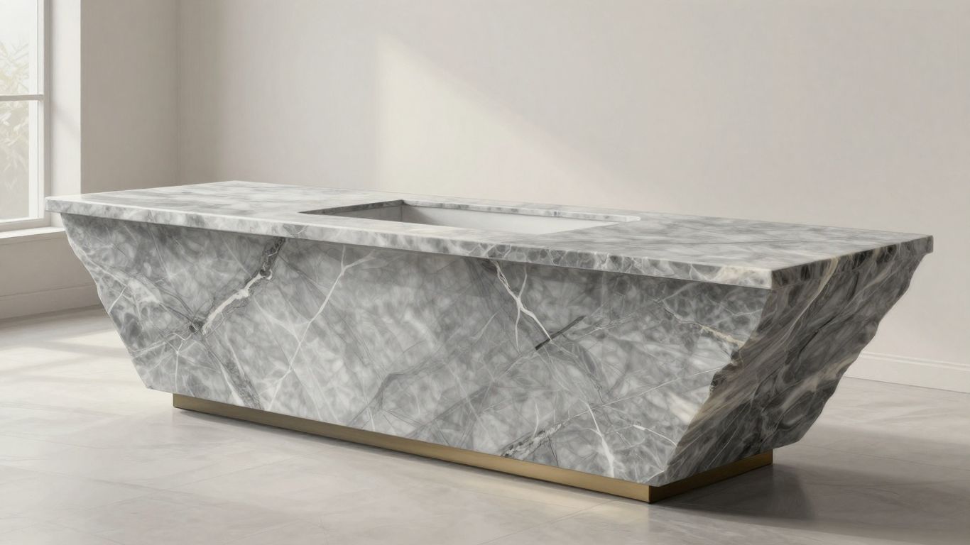 Elevate interiors using elegant Moon Grey marble– SurfacesGalore