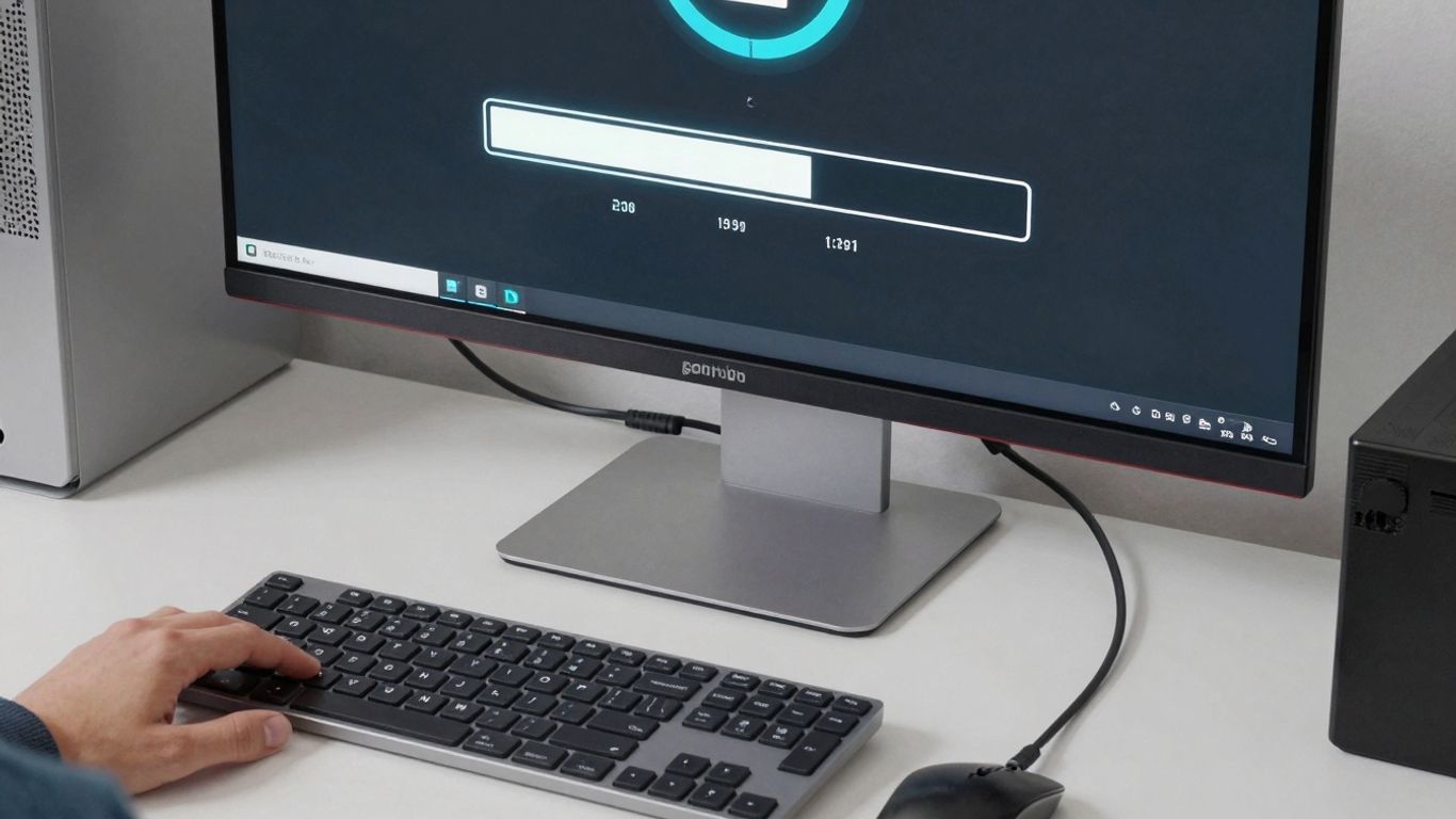Ordinateur configuré avec mises à jour et pilotes installés.