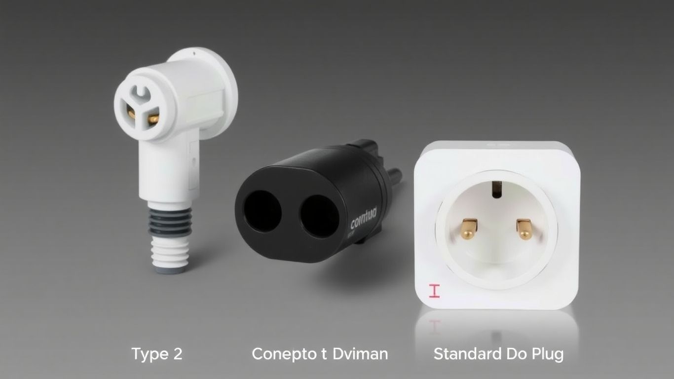 Prises de recharge pour voitures électriques : Type 2, Combo, domestique