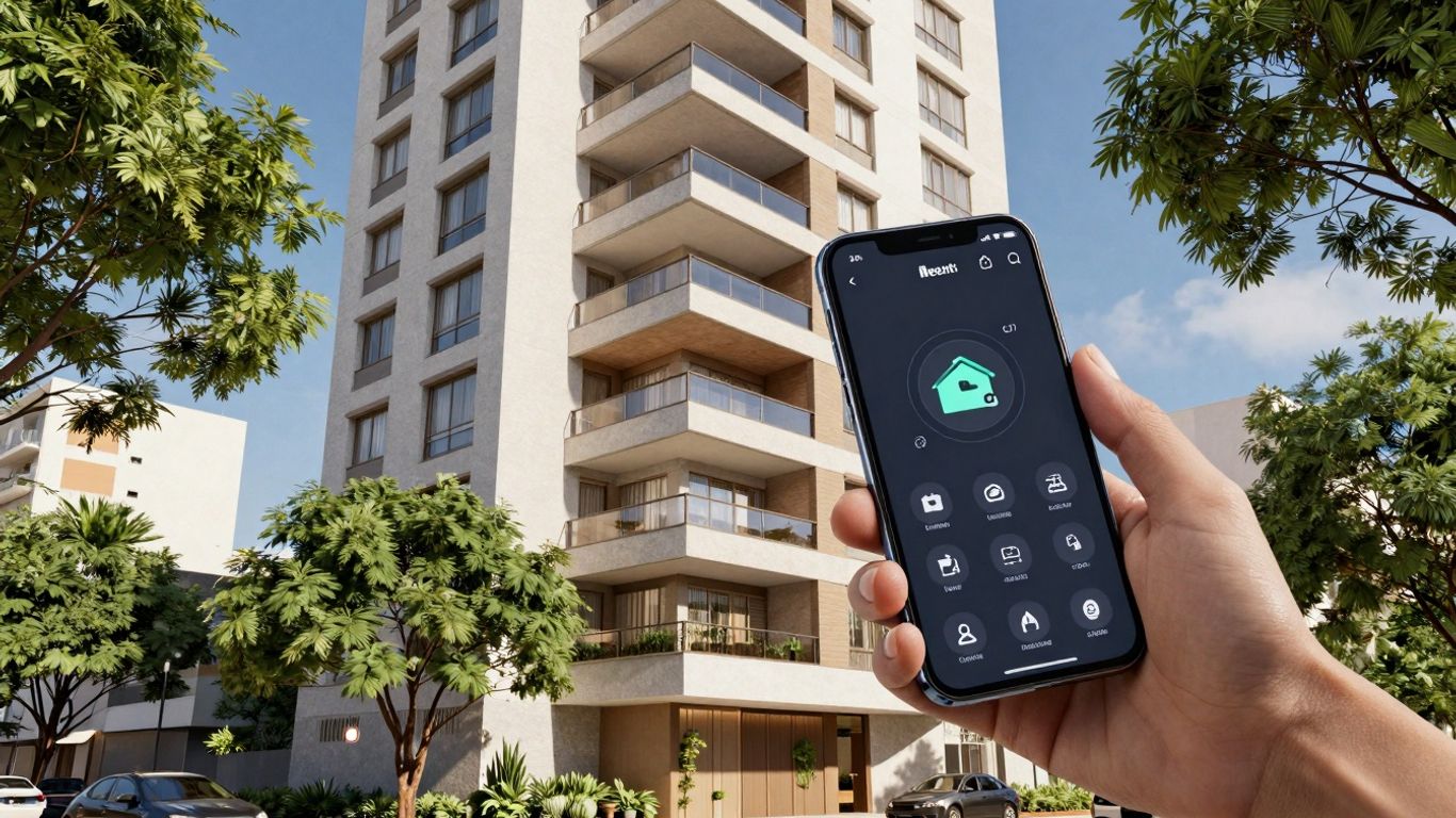 Prédio moderno em Recife com tecnologia de gestão de aluguel.