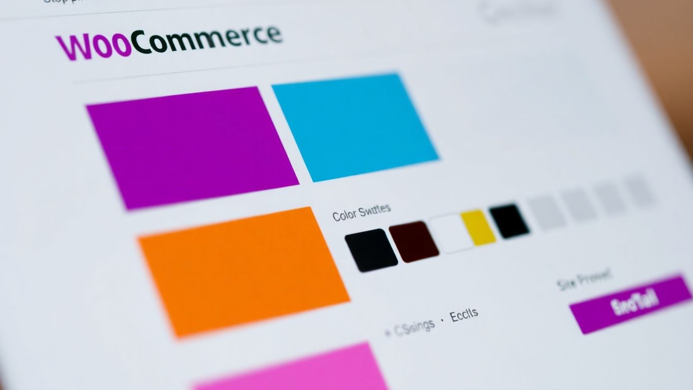 WooCommerce product variations with color and size options.