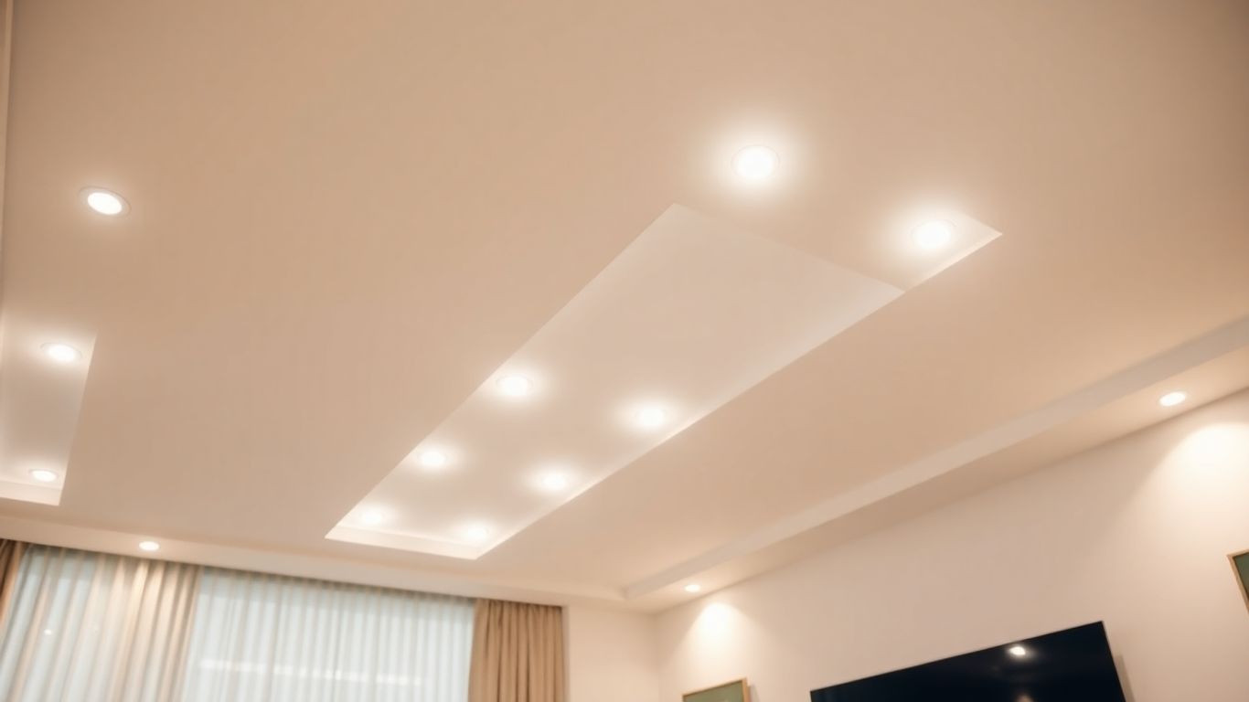 Ceiling with bright LED lights