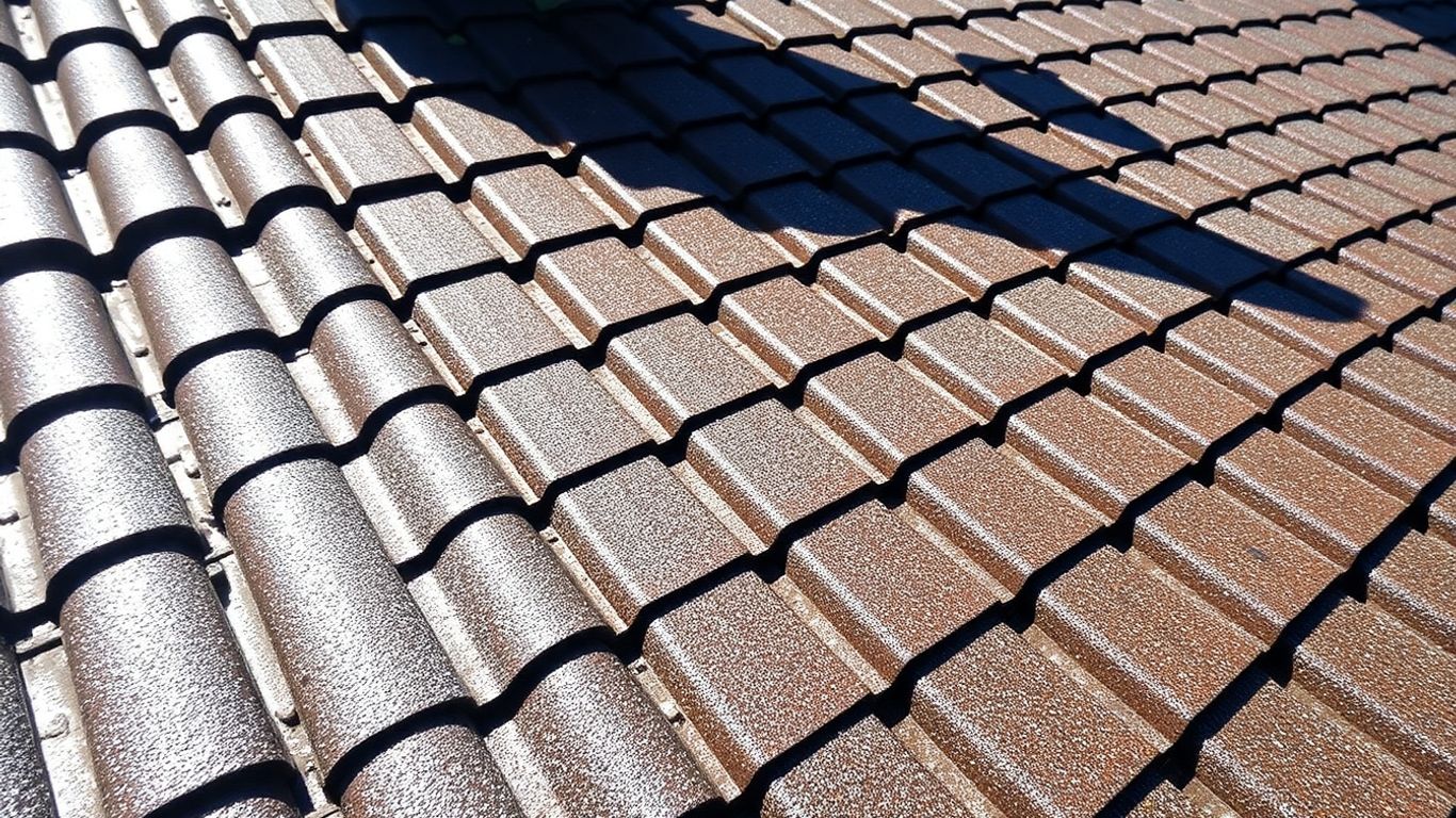 Toiture propre et brillante sous le soleil