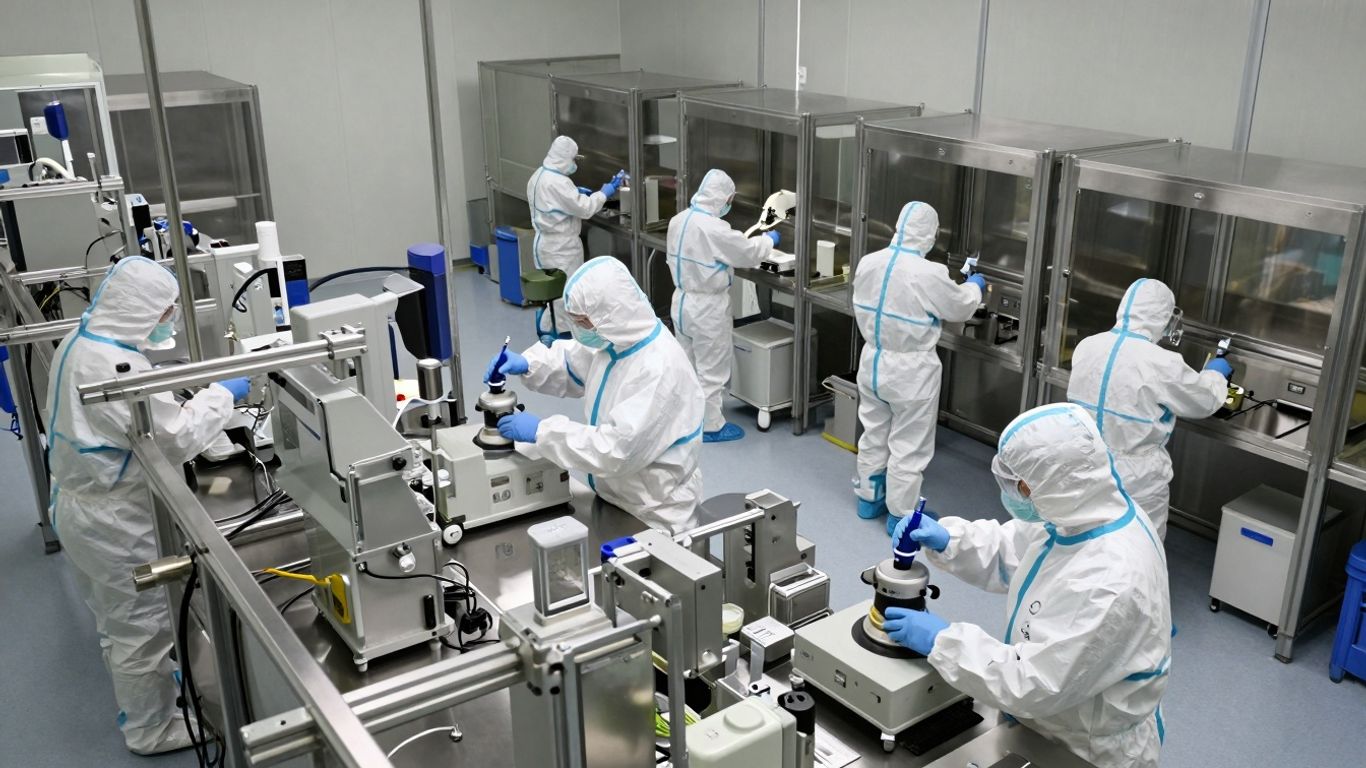 Nettoyage industriel dans un environnement à risque.