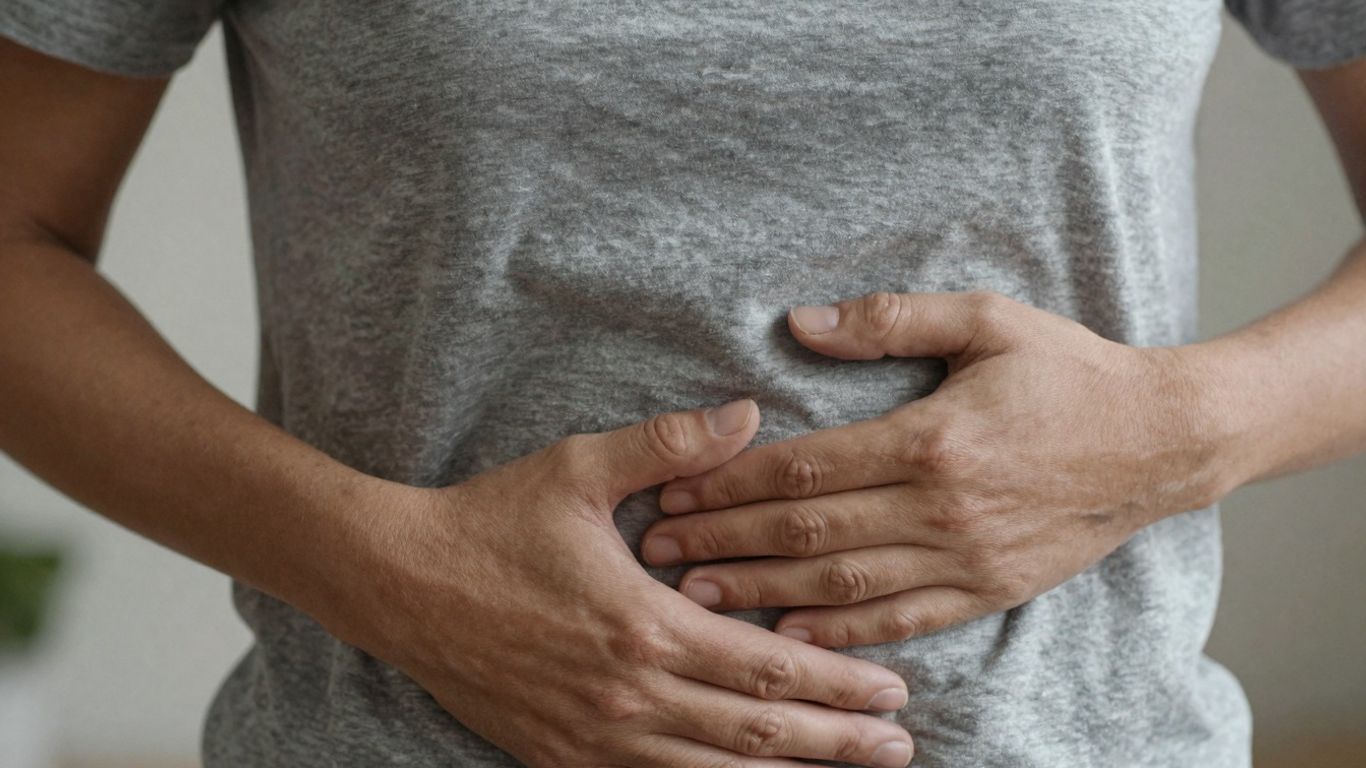 Person experiencing post-surgery discomfort.