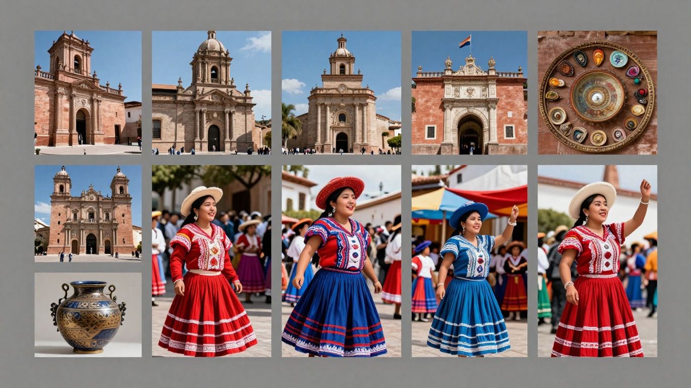 Patrimoniu cultural: arhitectură, artizanat, festivaluri, artefacte.