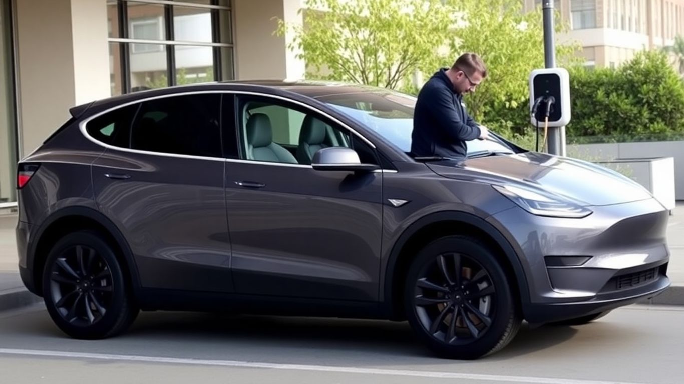 Tesla Model Y with a free accessory