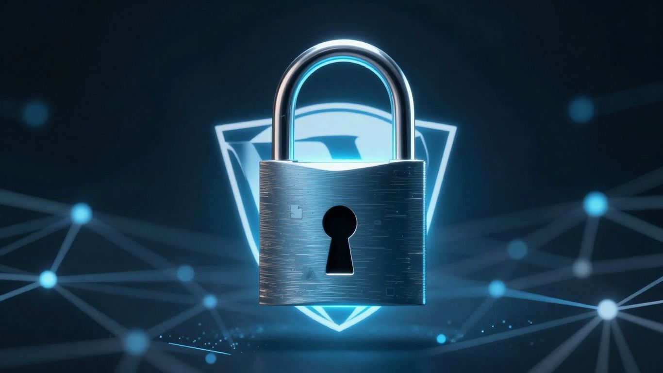 Secure WordPress login with a digital padlock.