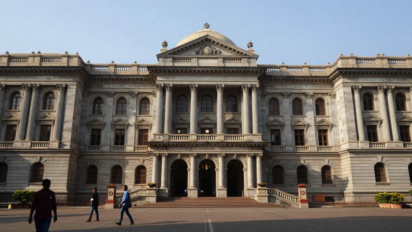 Clădire guvernamentală impunătoare, simbol al bugetului de stat.