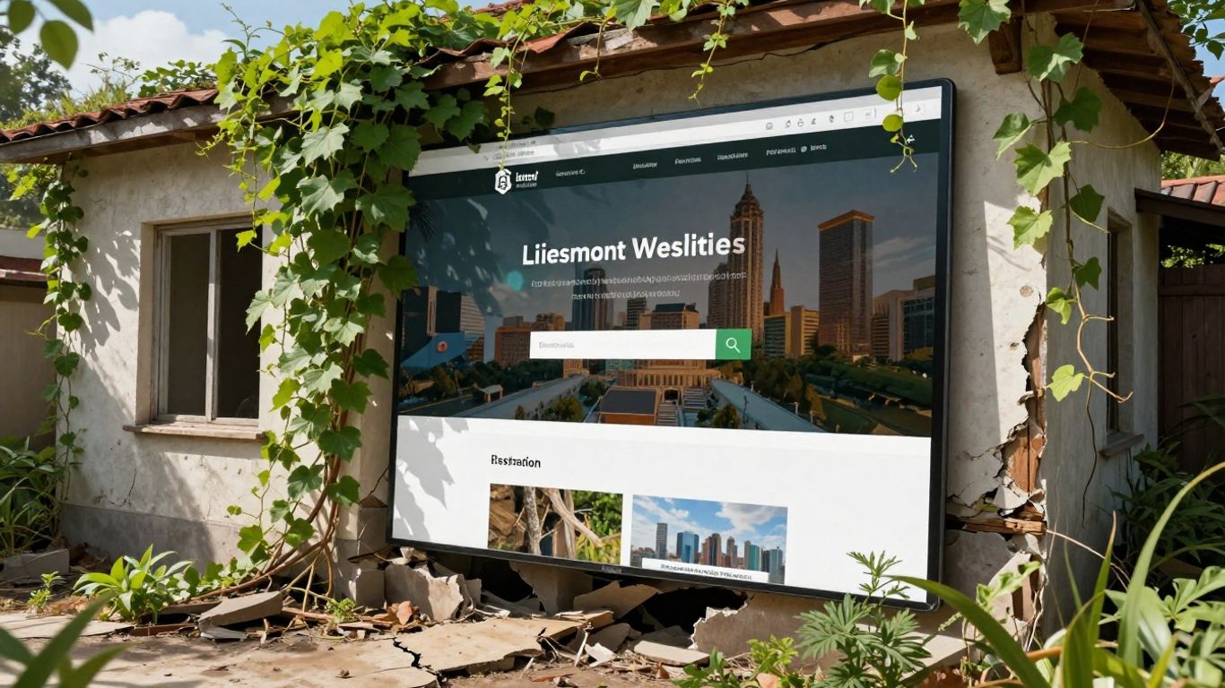 Strong website foundation supporting a failing structure.