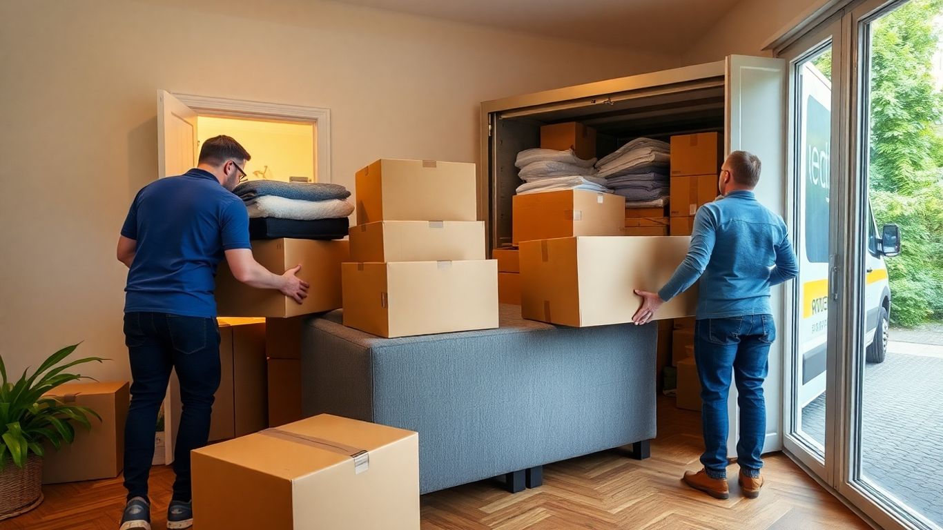 Équipe professionnelle vidant une maison à Bruxelles.