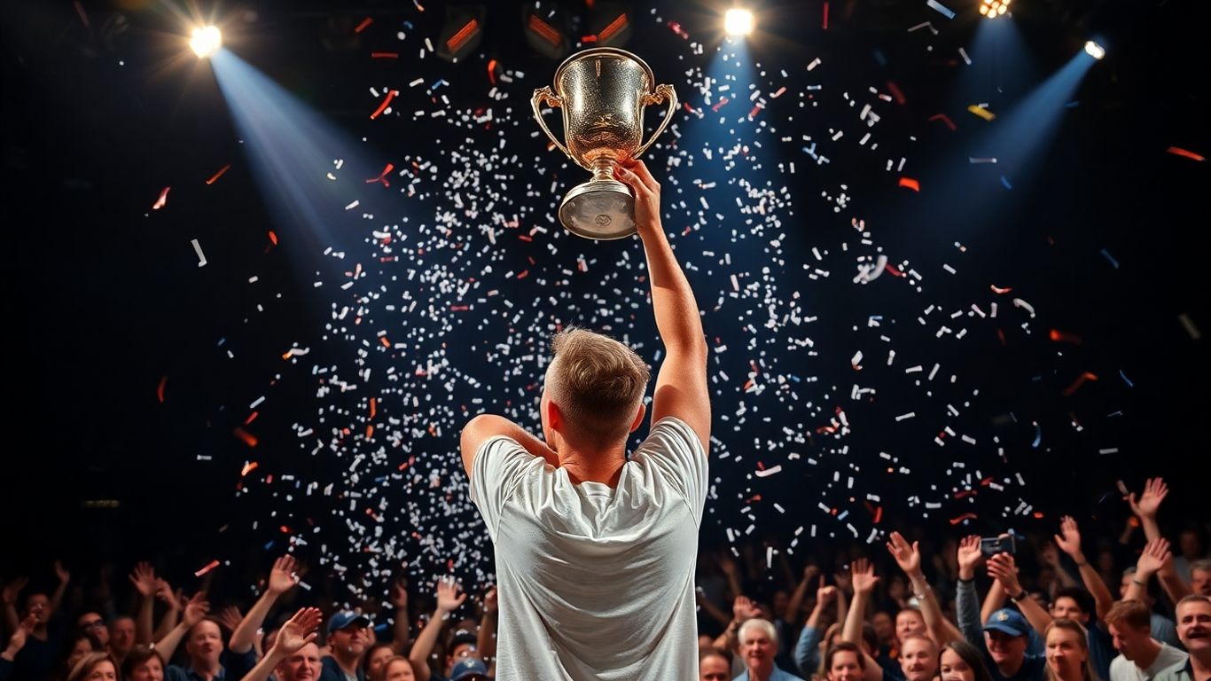 Vencedor do Dilema TVI celebra vitória com troféu.