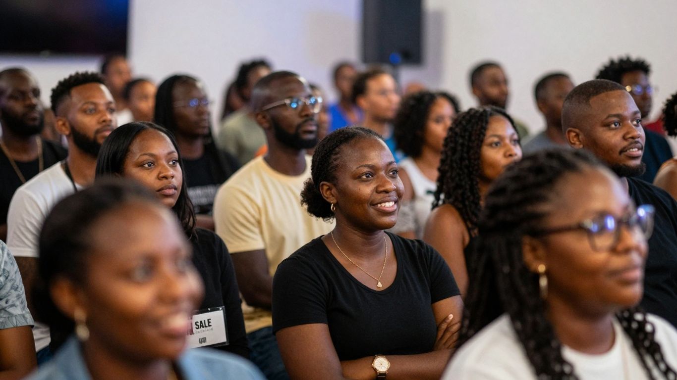 Mensen kijken enthousiast naar een spannend evenement.