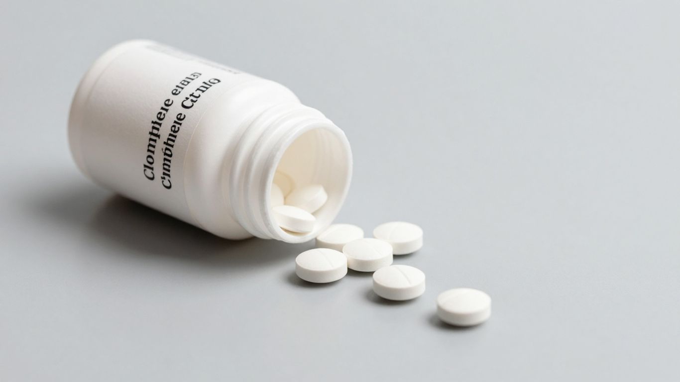 Clomiphene Citrate pills and bottle.