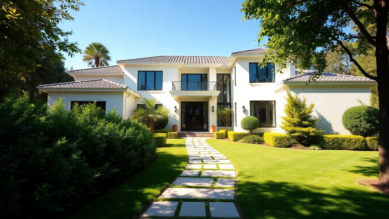 Modern Ansley Park home with green landscaping.