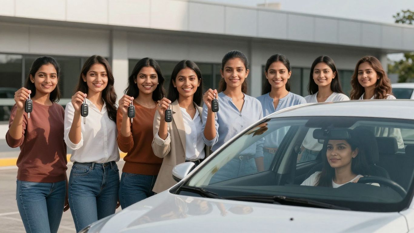 نساء يتعلمن القيادة في مدرسة بالرياض