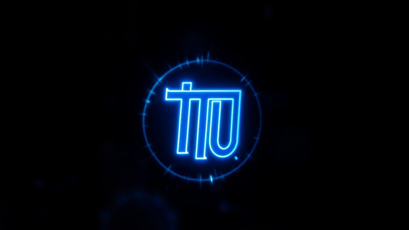 BTU symbol with blue glow and light flares.