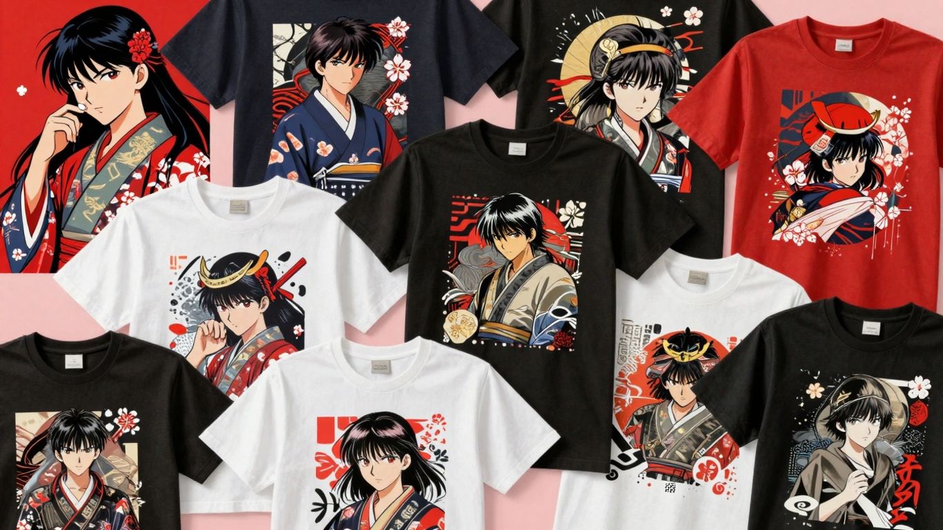 Japanese t-shirt graphic designs collage