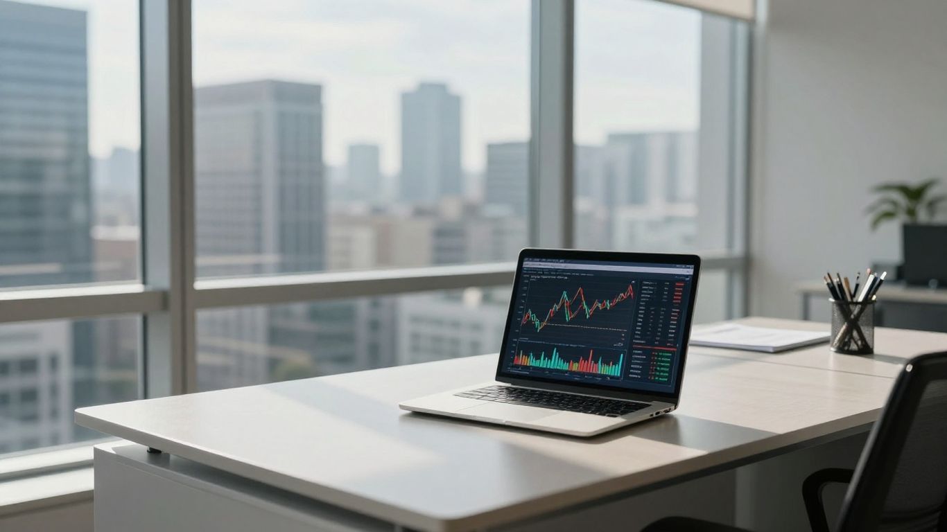 TD Direct Investing office with cityscape view.