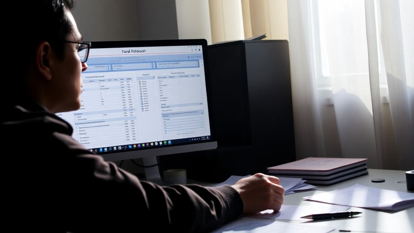 Pessoa a fazer o IRS em 2025.