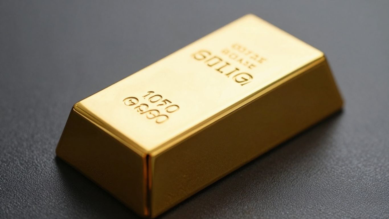 深色背景上的金條。