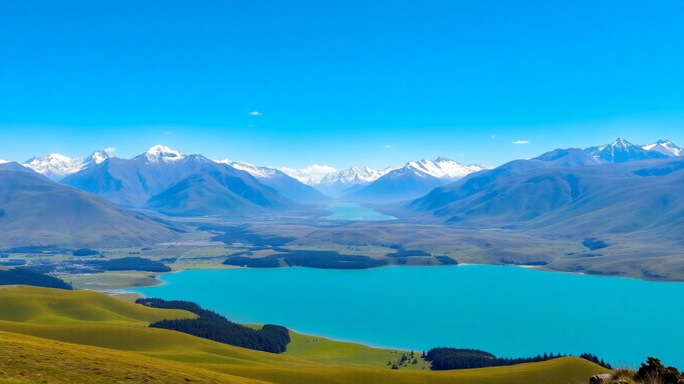 New Zealand's stunning mountains and lake landscape.