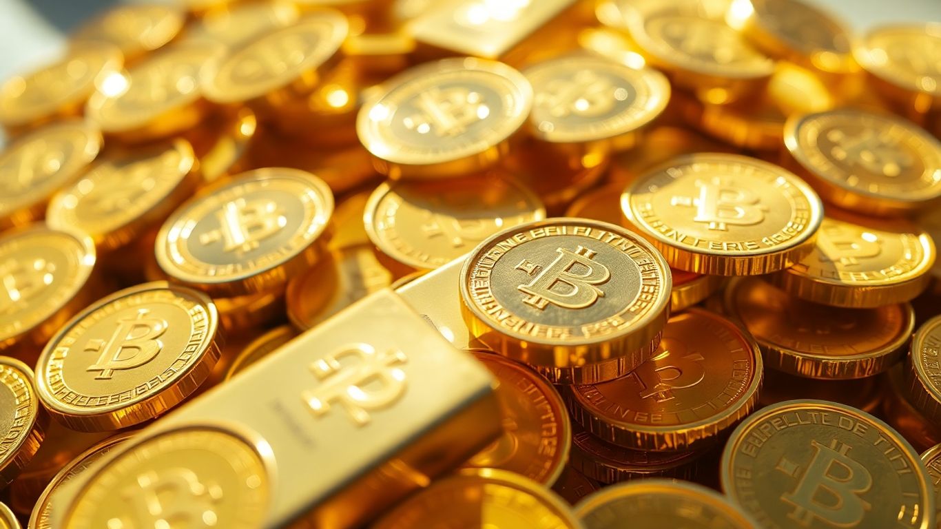 闪闪发光的金币和金条。