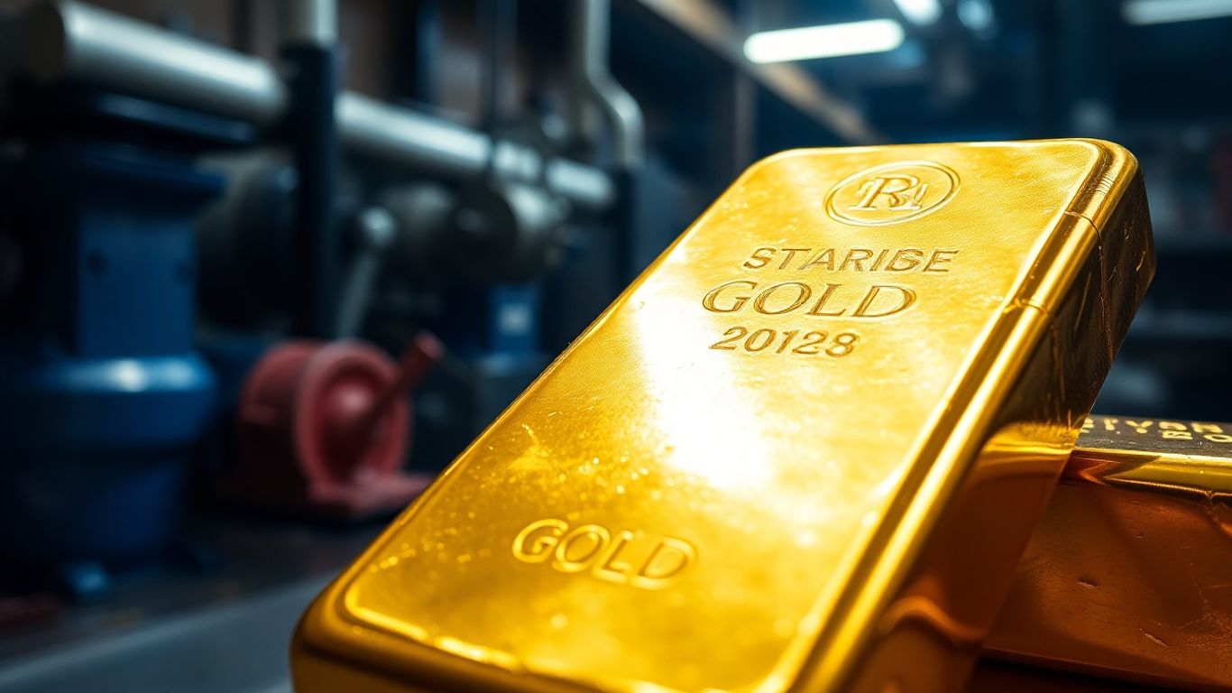 閃亮的金條、工業機械文化文物。