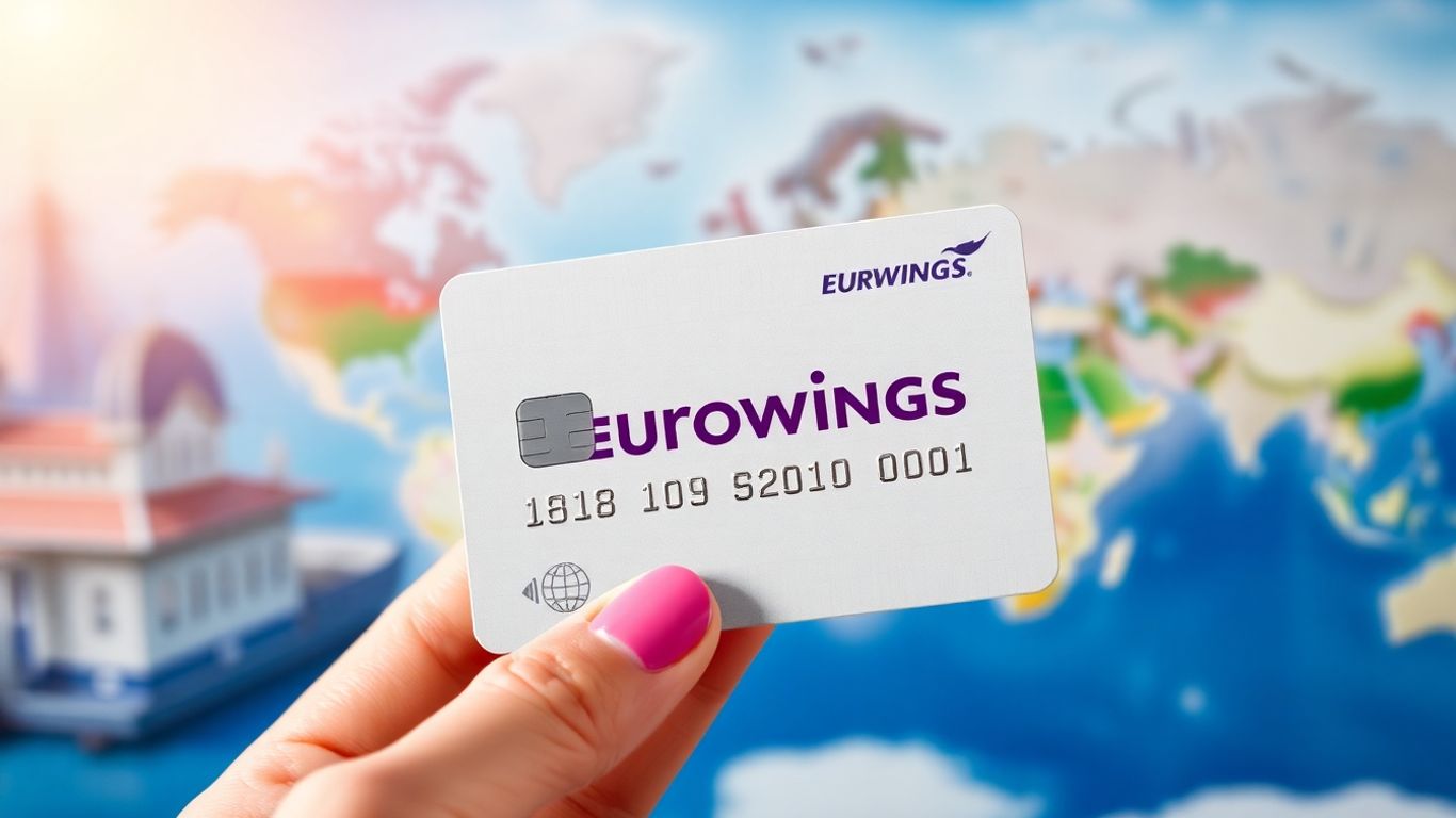 Eurowings Kreditkarte Classic mit Reisehintergrund