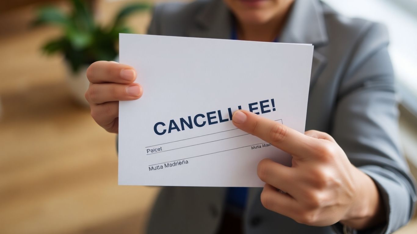 Persona cancelando póliza de Mutua Madrileña