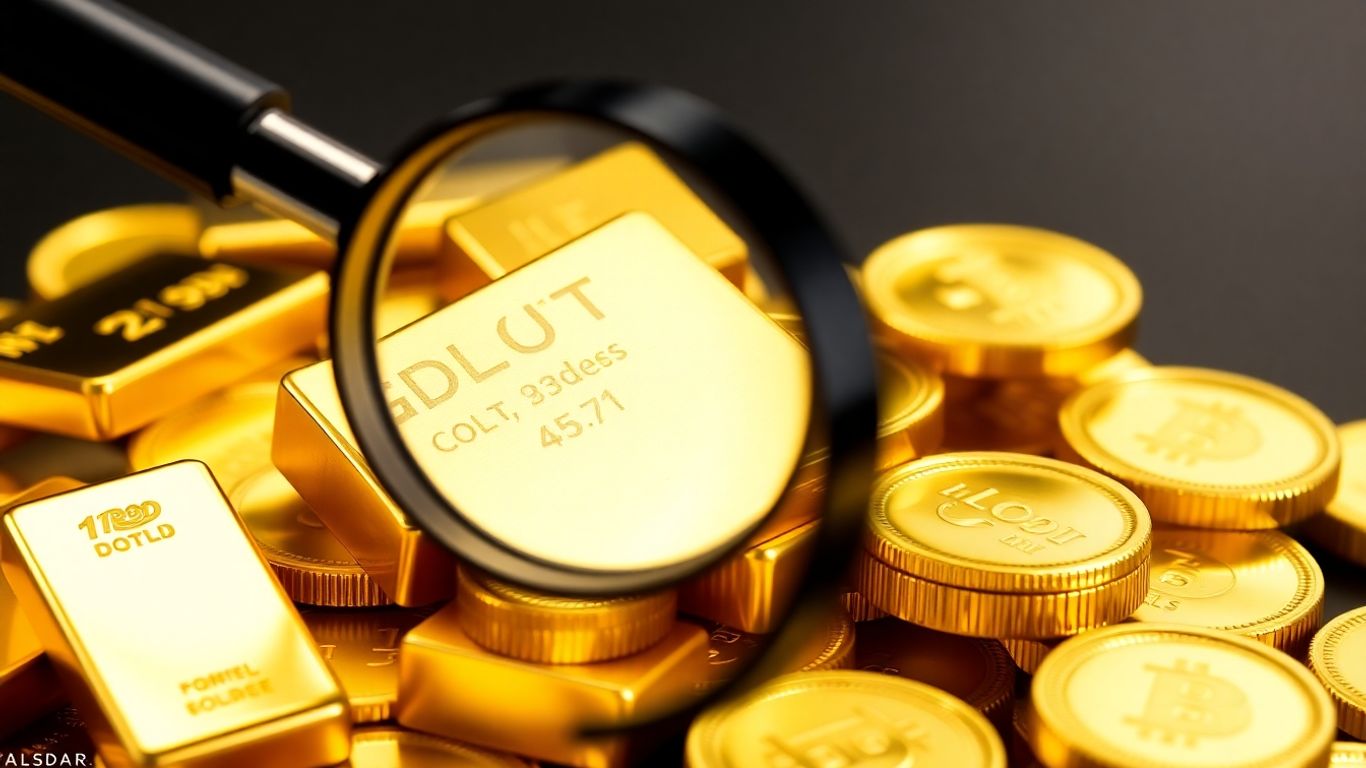 Oro y control fiscal: monedas y lingotes de oro.
