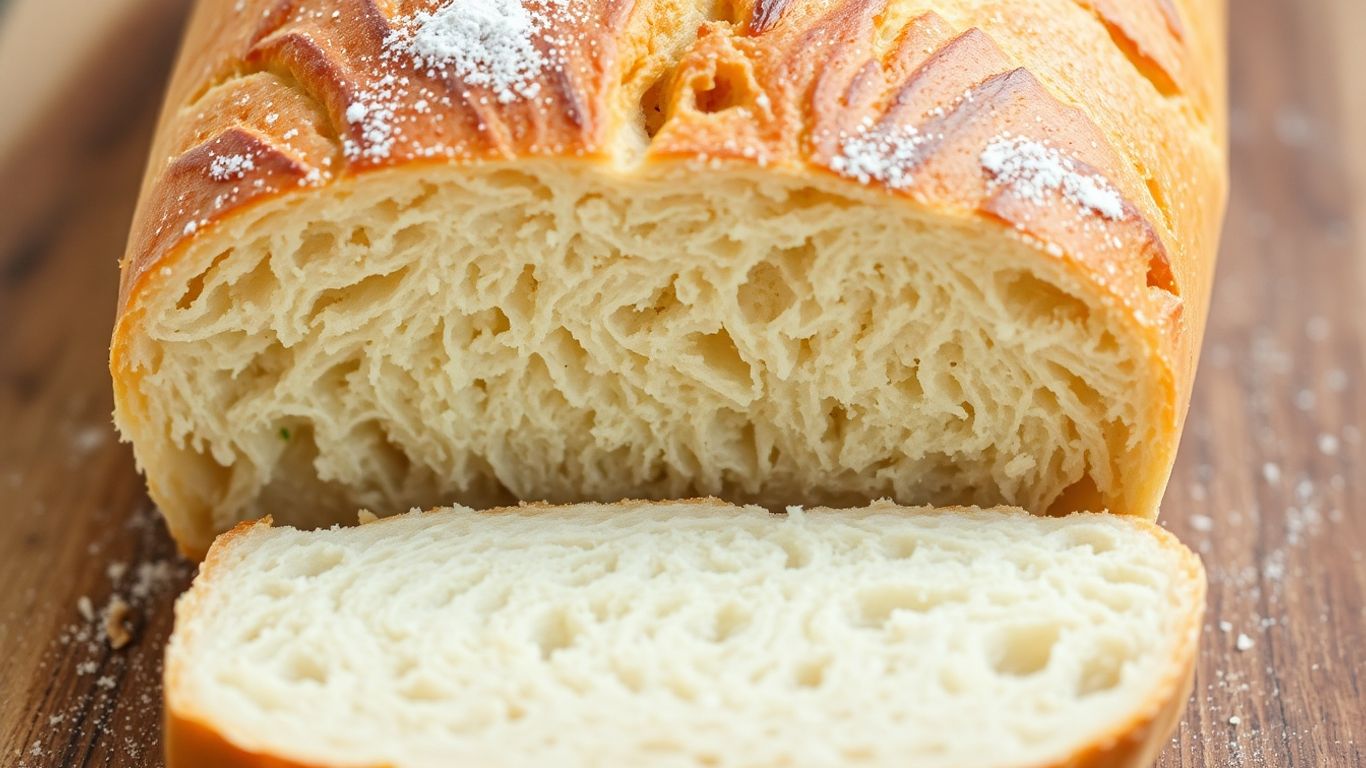 Slice of perfect gluten-free bread with airy crumb.