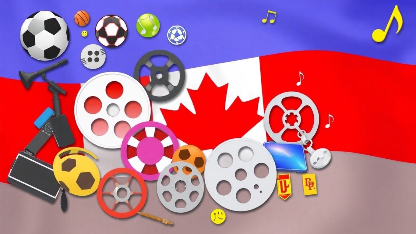 Best IPTV Canada 2026 2 Canadian flag with entertainment icons