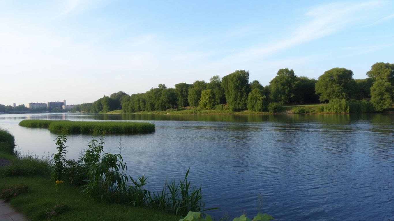 Ruhige Flusslandschaft in Kiel Dietrichsdorf-Süd
