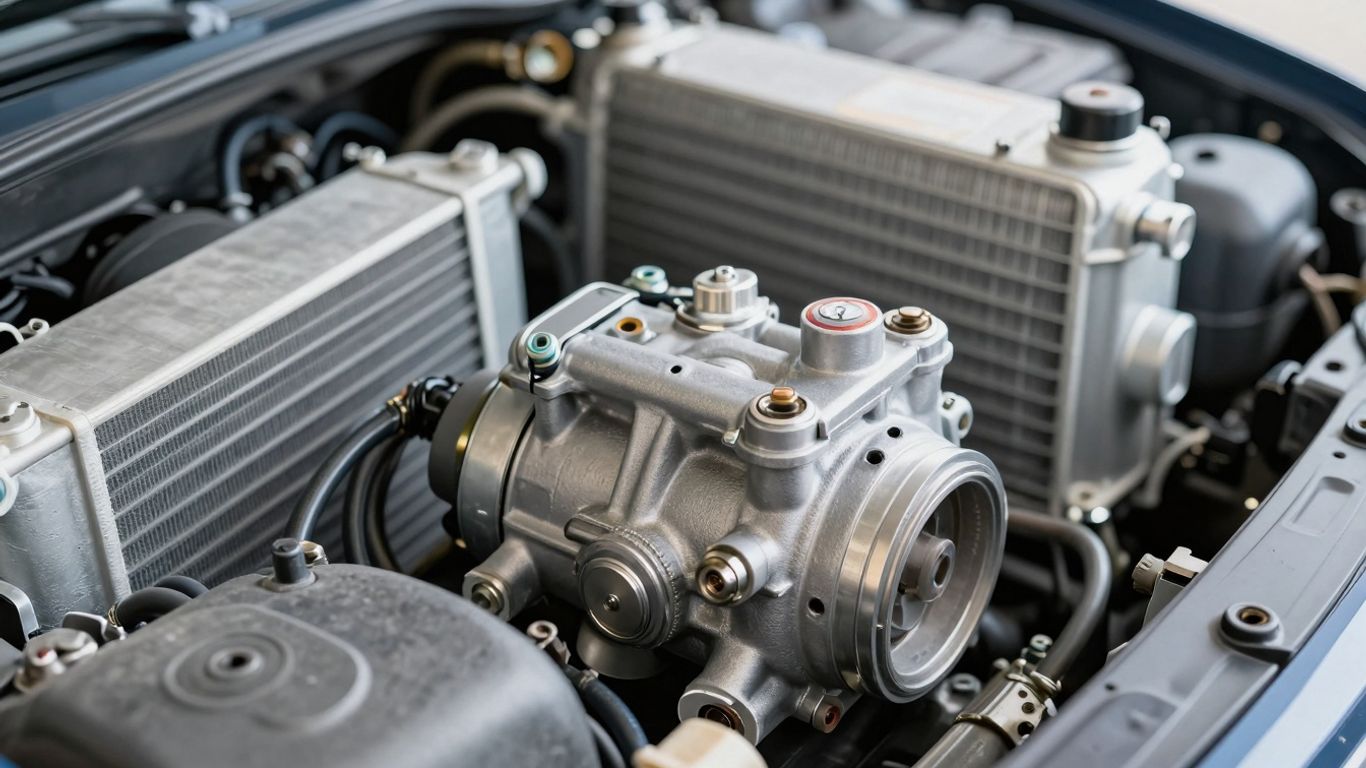 Composants internes du système de climatisation automobile