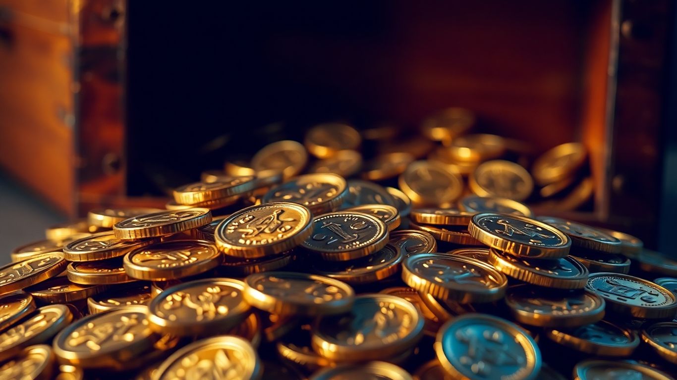 黄金、保险箱、硬币、金条、传输、安全。