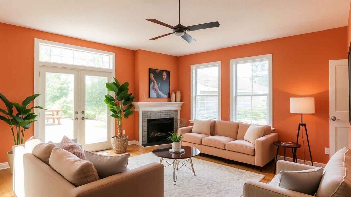 Bright, freshly painted living room in a San Jose home.