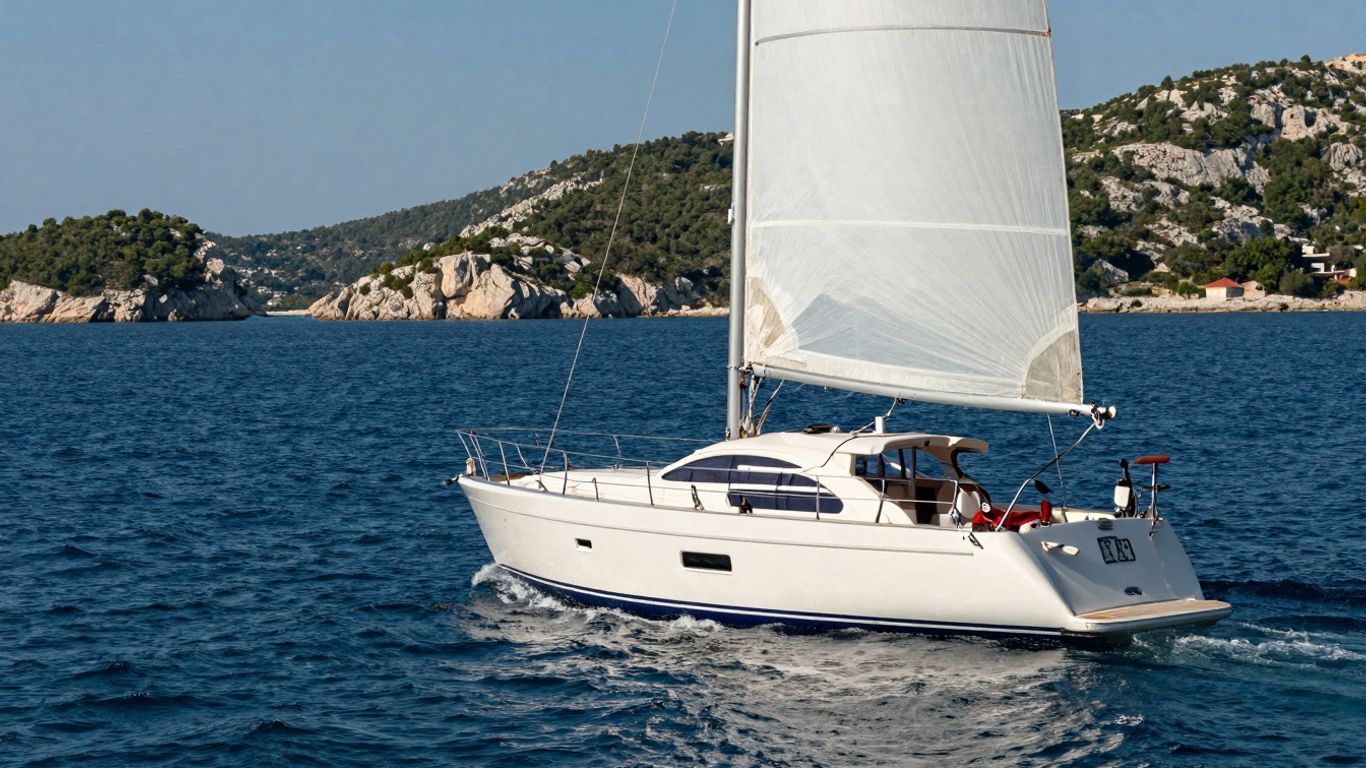 Yacht sailing in Croatia