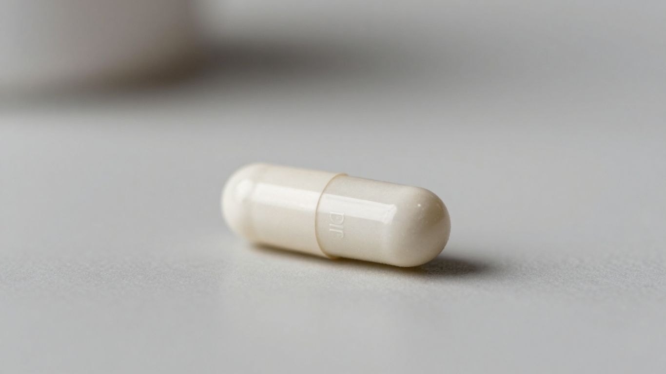 DIM supplement capsule on a neutral surface.