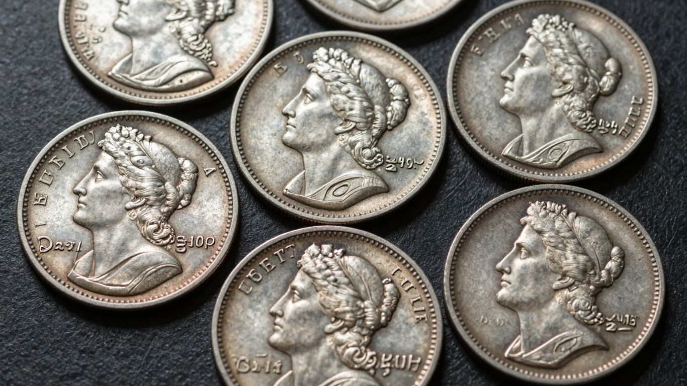 Seated Liberty coins for sale in Austin, Texas.