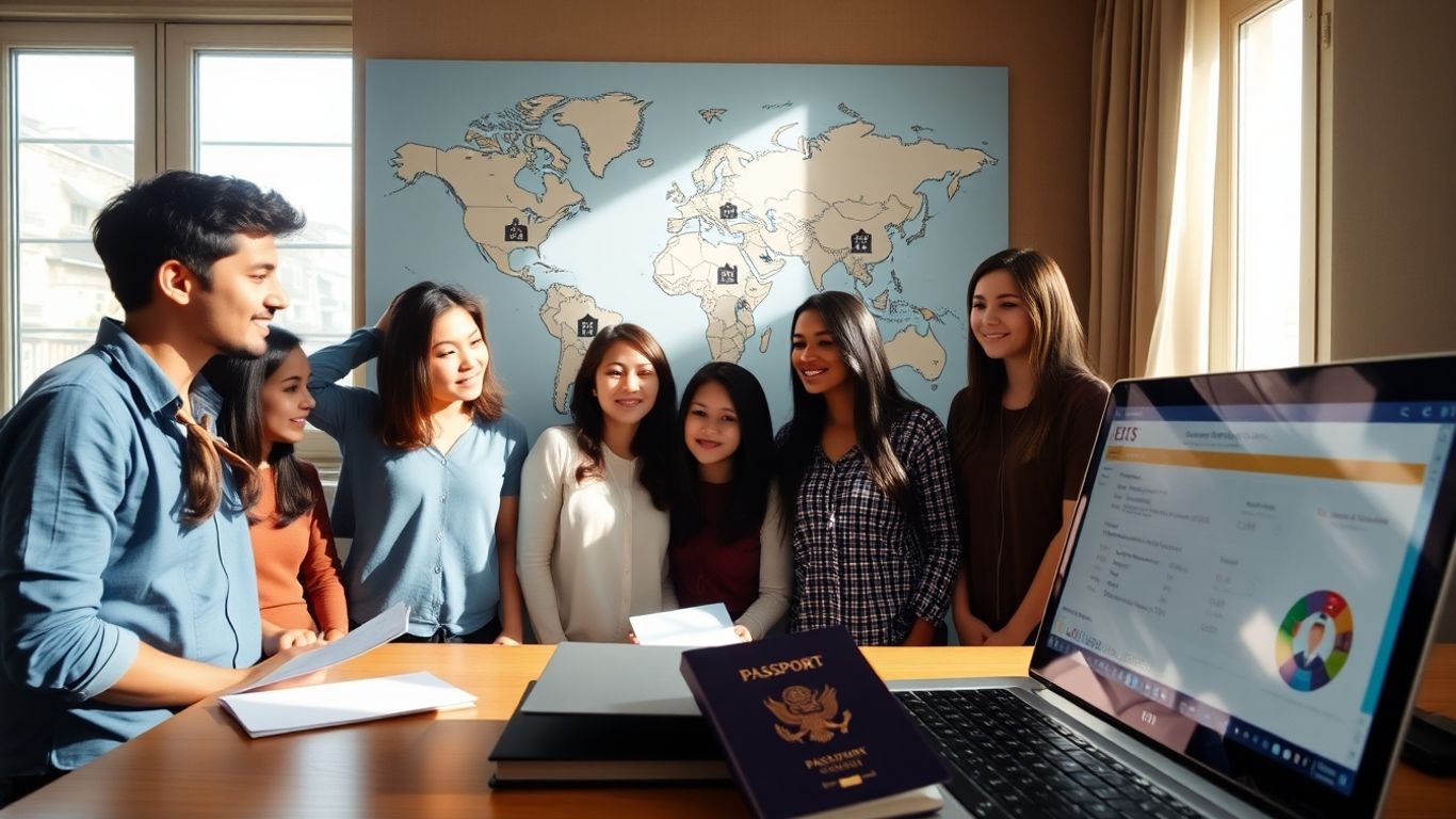 Students planning international university admissions with IELTS.