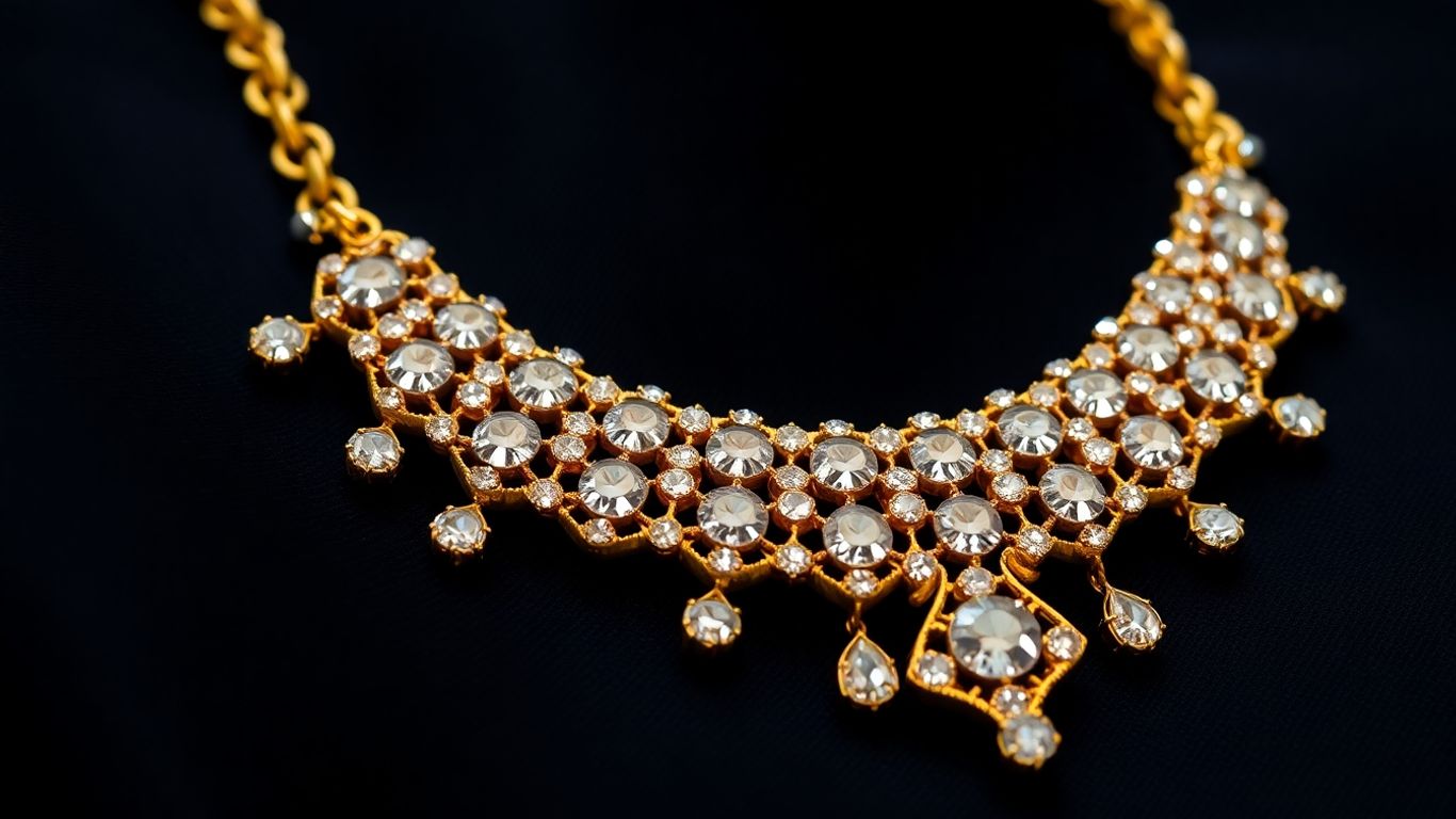 Exquisite Polki diamond necklace with uncut diamonds.