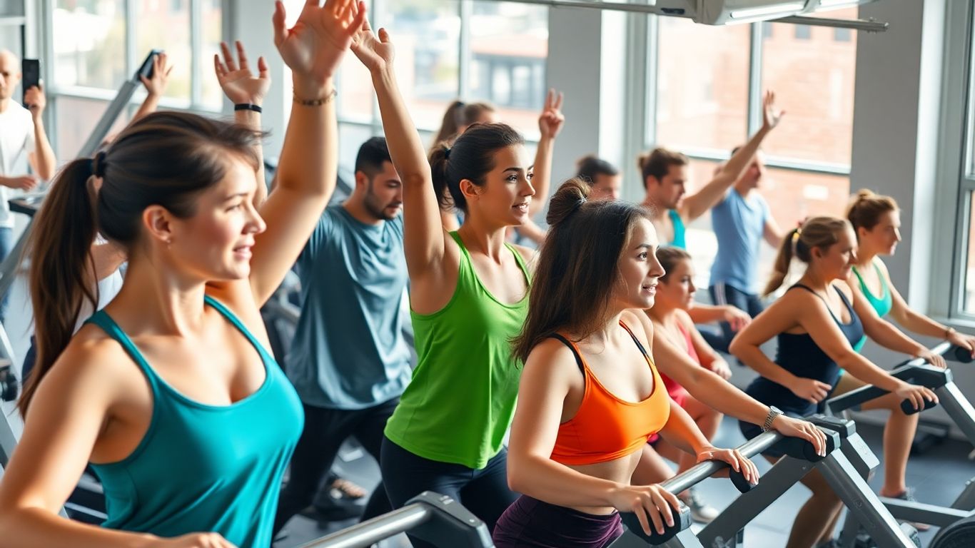 Modern Melbourne gym with people exercising.