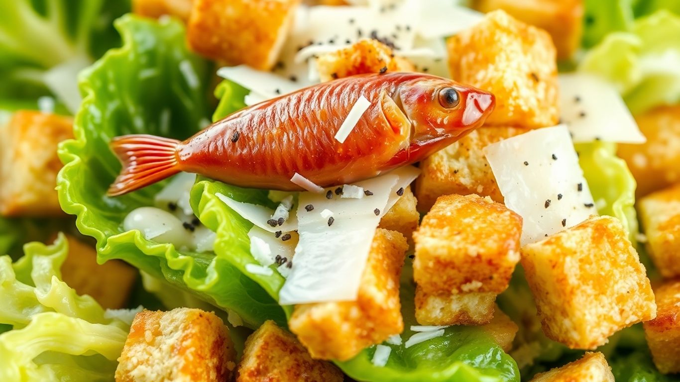 Classic Caesar salad with romaine, croutons, and Parmesan.
