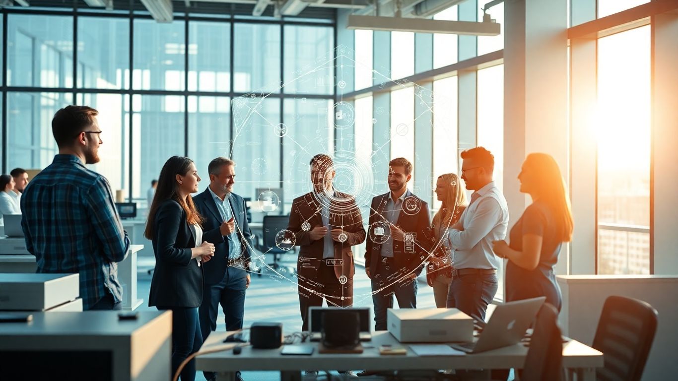 Global Technology Associates office with holographic technology.