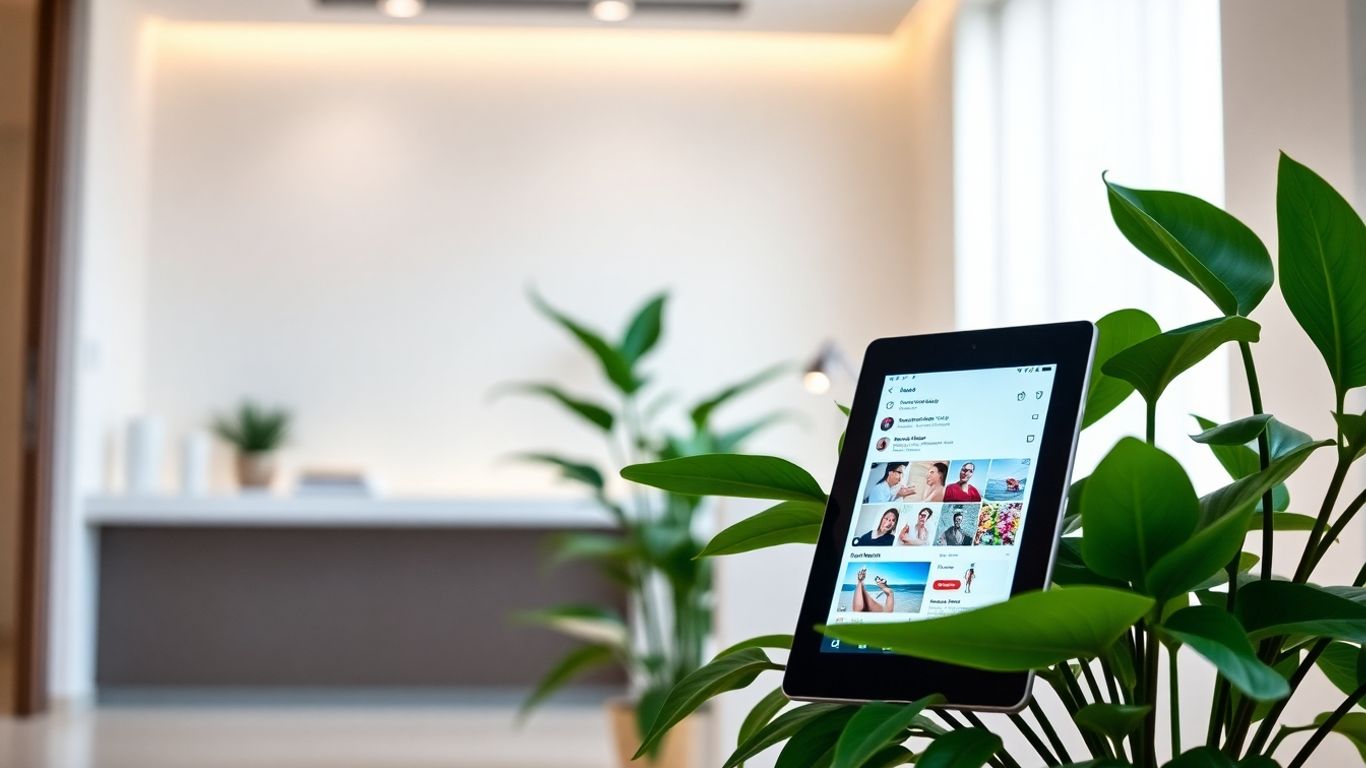 Aesthetic clinic social media automation visual.