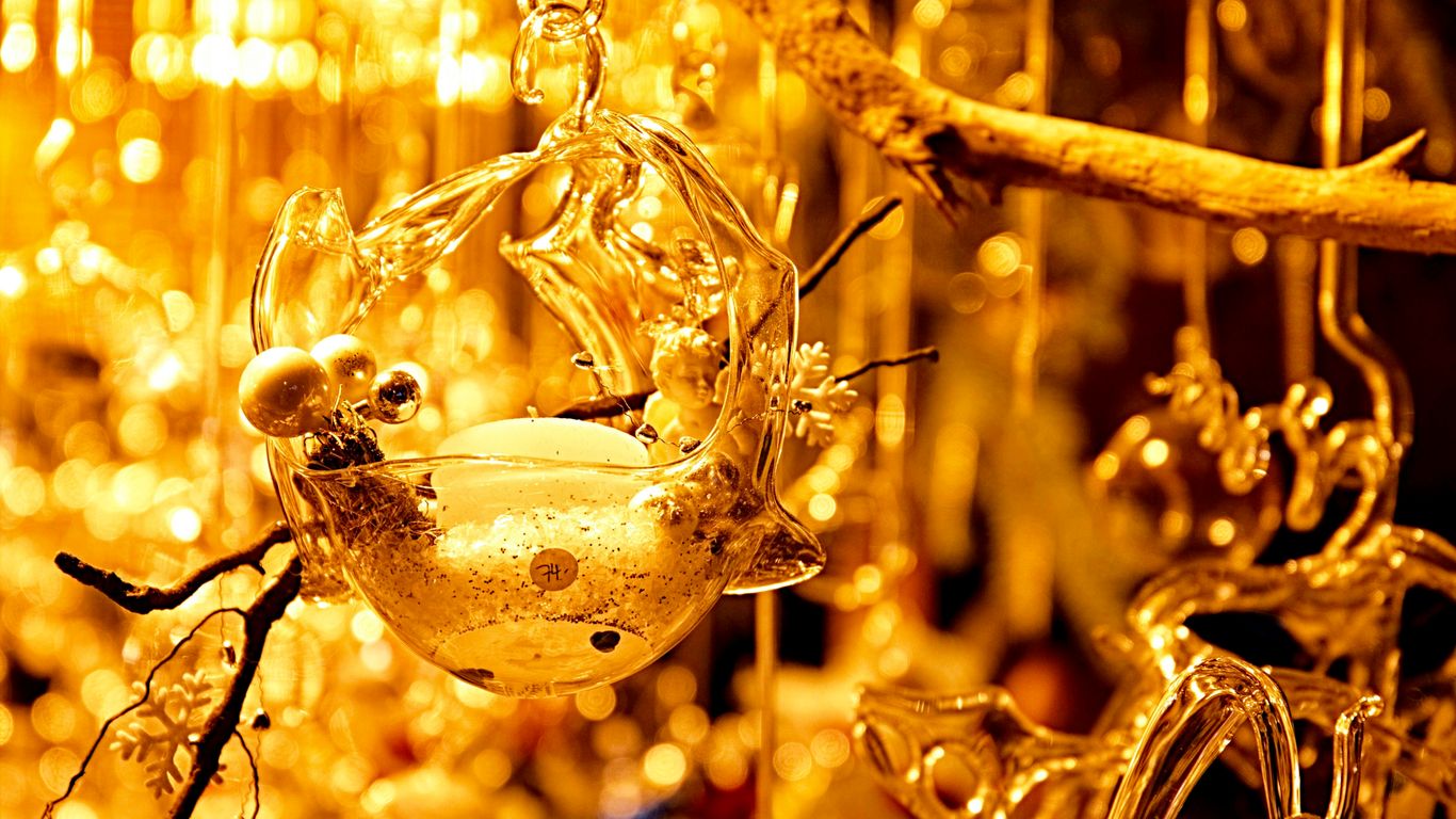 yellow glass hanging bowl decoration
