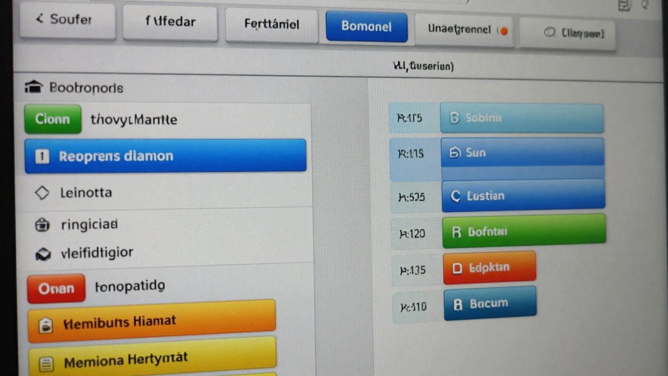 Structure d'un menu riche et complexe