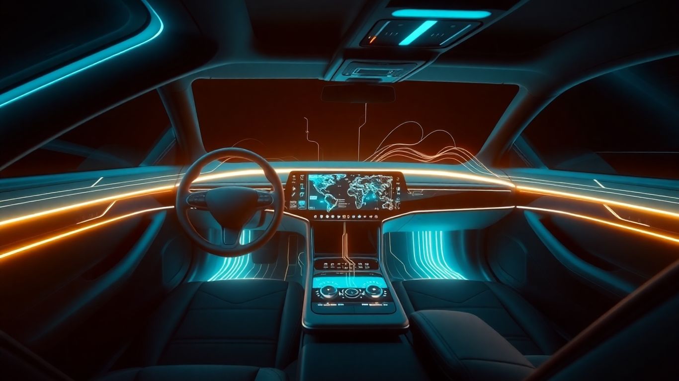 Porsche ComBox app interface in a car