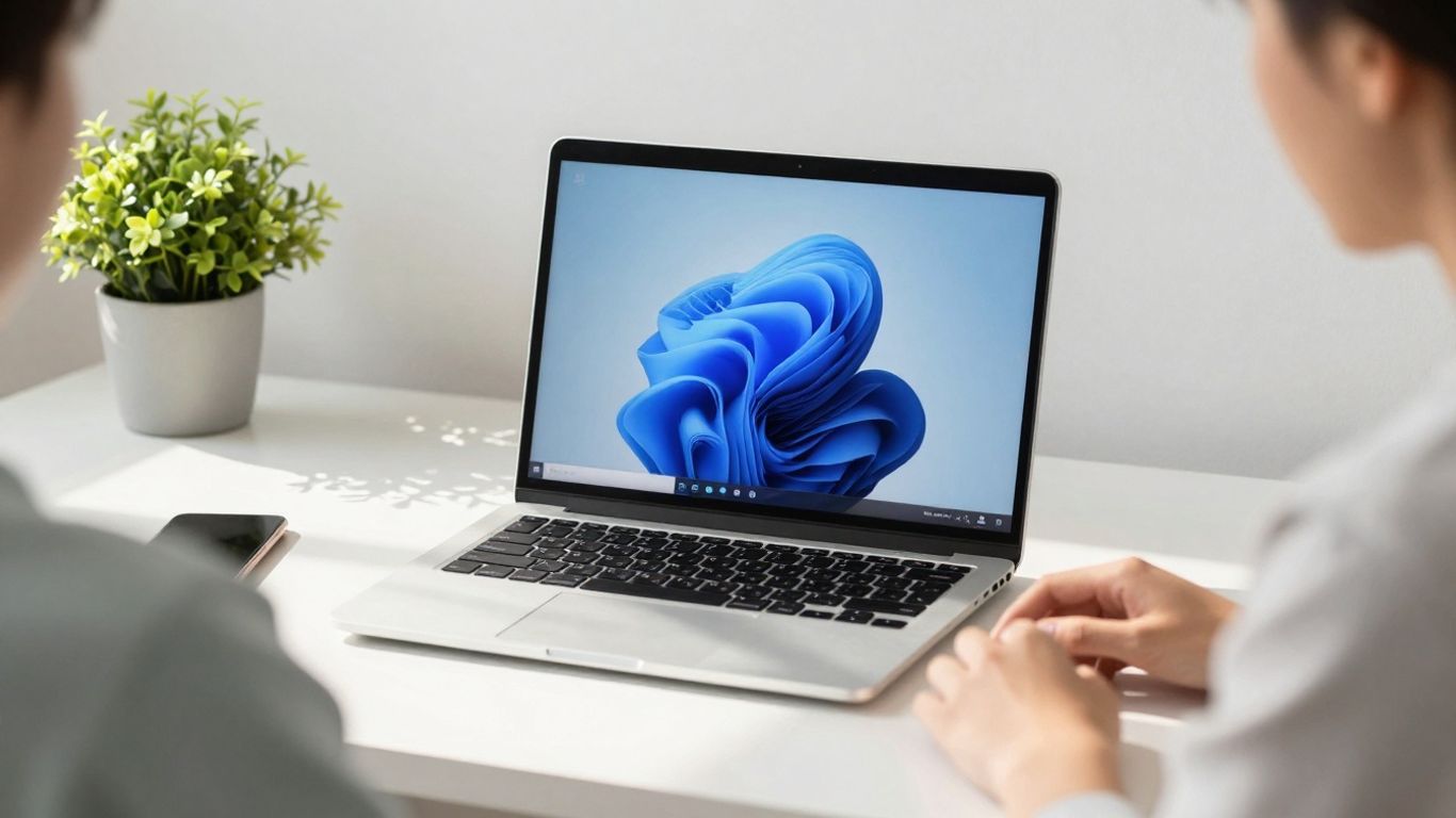 Windows 11 Focus Sessions productivity on a modern desk.